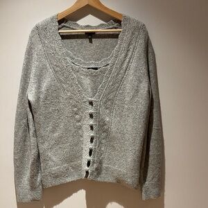 Talbots 2-Piece Sweater Set | Soft Knit Cardigan & Sleeveless Top | Size M